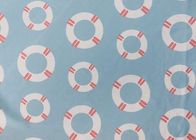 85% Polyester Digital Printing Fabric Untuk Swimsuit Sky Blue Swim Ring 200GSM