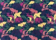340GSM Kain Selimut Lembut / 100% Polyester Dicetak Kebun Binatang Kain Bulu Sherpa Woollike