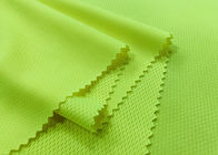 140GSM Burung Eye Mesh Fabric / 100% Polyester Fluorescent Mesh Fabric Kuning