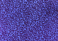 220GSM 94% Polyester Kain Beludru Terbakar untuk Pakaian Ungu Leopard Print