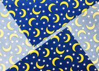 140GSM Cotton Velvet Fabric Air Printing Untuk Home Tekstil Bulan Pola Bintang