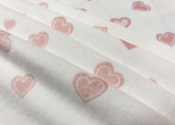 260GSM Kain Beludru Poliester / Tekstil Rumah 92 Polyester 8 Spandex Pink Heart