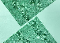 210GSM 100% Bahan Bulu Poliester Untuk Tekstil Rumah Green Leopard Print