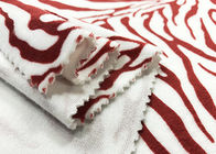 210GSM Polyester Velvet Fabric / Poly Fleece Fabric Untuk Home Tekstil Zebra Stripes
