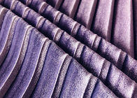 290GSM Bahan Beludru Ungu 93% Polyester Warp Rajutan Pleat Untuk Rok Wanita Violet