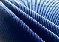 250GSM Melar 92% Polyester Corduroy Fabric untuk Aksesoris Navy Blue