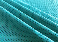 140GSM 93% Polyester Butterfly Mesh Fabric Untuk Olahraga Memakai Lapisan Turquoise Biru