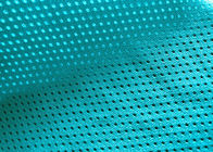 140GSM 93% Polyester Butterfly Mesh Fabric Untuk Olahraga Memakai Lapisan Turquoise Biru