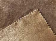 130GSM 100 Persen Polyester Brushed Suede Fabric Untuk Pakaian Fashion Warna Coklat