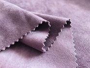 400GSM Melar 92% Bahan Polyester Double Suede Untuk Pakaian Taro Ungu