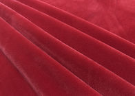 240GSM Melar Kain Beludru Super Lembut Gelap Merah 92 Polyester 8 Spandex