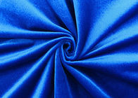 200GSM Lembut 100% Polyester Velvet Fabric Untuk Home Tekstil Royal Blue Color