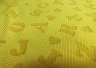 210GSM Lembut 100% Polyester Timbul Huruf Alfabet Kain Beludru Mikro - Kuning