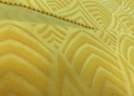 210GSM Lembut 100% Poliester Pola Timbul Kain Beludru Mikro Untuk Tekstil Rumah - Kuning