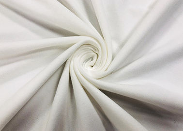 210GSM Berat Rajutan Kain Rajut 82% Polyester Warp Knitting Warna Putih