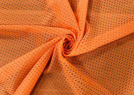 110GSM Polyester Mesh Fabric Untuk Pakaian Olahraga Lapisan Lalu Lintas Keselamatan Neon Orange