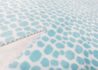 210GSM 100% Polyester Velvet Fabric Fleece Bahan Blue Leopard Print