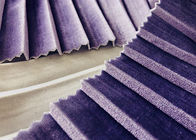 290GSM Bahan Beludru Ungu 93% Polyester Warp Rajutan Pleat Untuk Rok Wanita Violet