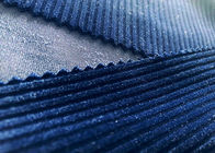 250GSM Melar 92% Polyester Corduroy Fabric untuk Aksesoris Navy Blue