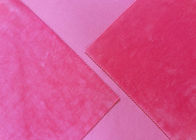 260GSM 92% Polyester Microfiber Elastis Beludru Kain untuk Mainan Rumah Tekstil Neon Pink
