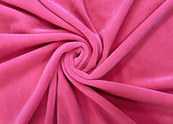 260GSM 92% Polyester Microfiber Elastis Beludru Kain untuk Mainan Rumah Tekstil Neon Pink