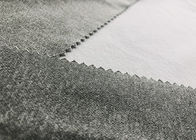 210GSM Hangat 100% Polyester Pakan Bagian Belakang Disikat Poli Kain Rajut Untuk Pakaian Heather Gray