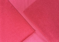 240GSM 100% Nylon Brushed Knit Fabric Untuk Toy Making Madder Warna Merah