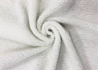 320GSM Bahan Flepa Sherpa Fleece Untuk Pakaian Putih 100 Persen Polyester