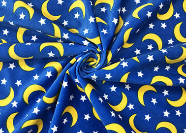 140GSM Cotton Velvet Fabric Air Printing Untuk Home Tekstil Bulan Pola Bintang