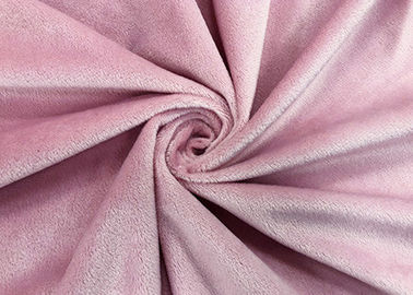 190GSM Mainan Mewah Kain 100% Polyester Warp knitting Pink 160cm Lebar